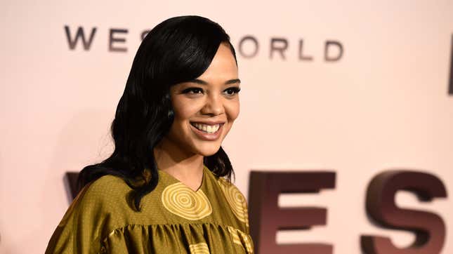 Tessa Thompson, a cast member in the HBO series Westworld, poses at the Season 3 premiere of the show, Thursday, March 5, 2020.