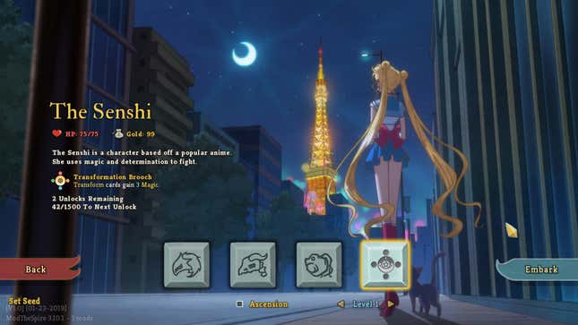 Image for article titled Sailor Moon Mod Makes Slay The Spire Even More Magical