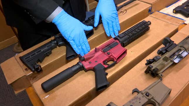San Francisco display seized “ghost guns” in 2019.
