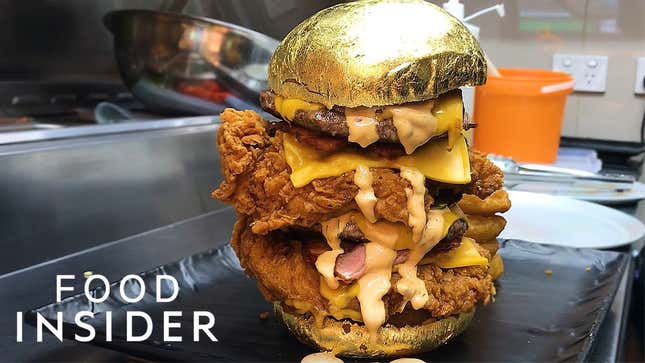Today in trendy gold food: $1,000 wings, $90 burger and shake<em></em>