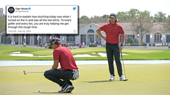Tiger touched by Sunday Red tribute