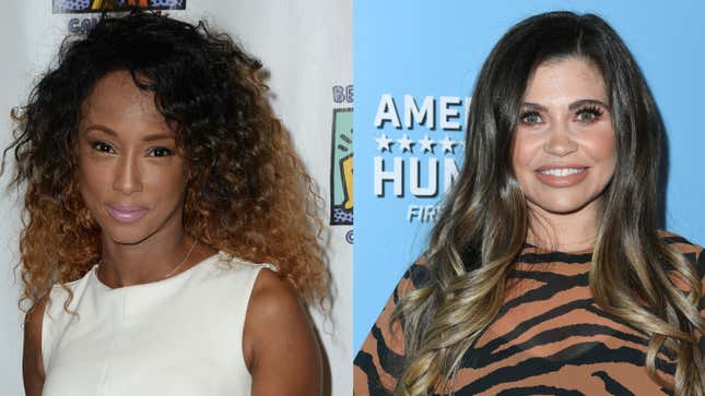 Trina McGee, left, attends Katherine Schwarzenegger’s and Best Buddies makeup event on November 10, 2015 in West Hollywood, California. ; Danielle Fishel attends the 9th Annual American Humane Hero Dog Awards on October 05, 2019 in Beverly Hills, California.