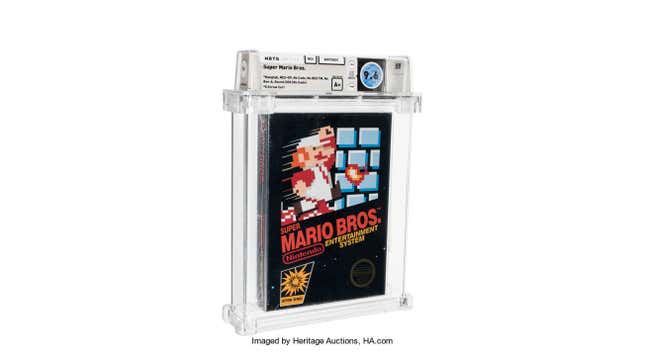 Image for article titled Sealed Super Mario Bros. Cartridge Sells for a Record-Breaking $660,000 at Auction