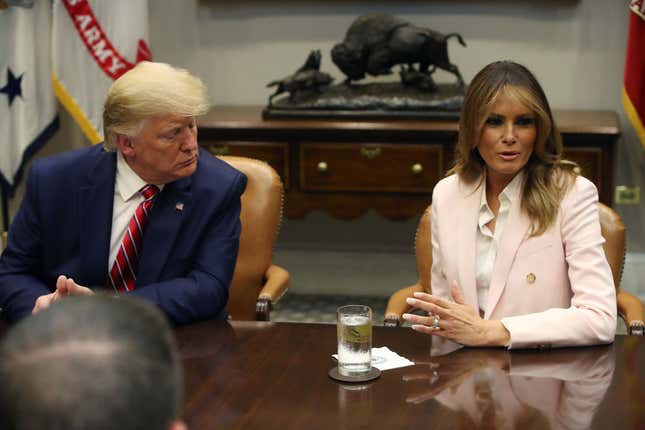 Image for article titled Yes, the President Patted His Leg for Melania to Walk to Him Like a Dog and Let’s Stop Acting Surprised