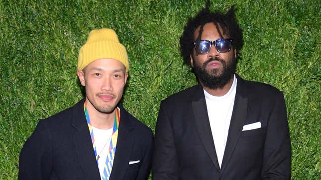 Dao-Yi Chow and Maxwell Osborne attend the CFDA / Vogue Fashion Fund 15th Anniversary Event at Brooklyn Navy Yard on November 5, 2018, in Brooklyn, NY.