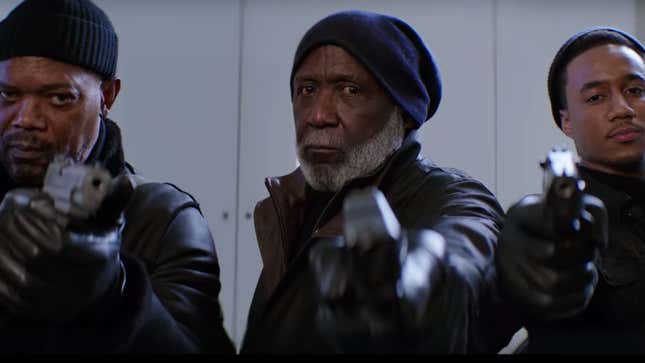 Samuel L. Jackson, Richard Roundtree, and Jessie T. Usher in Shaft (2019)