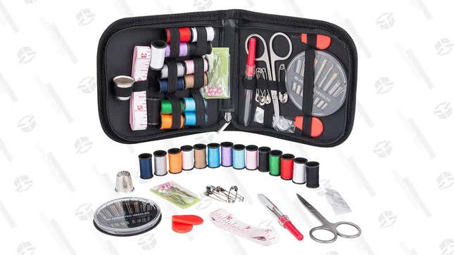 This all-in-one kit has everything you need for quick and common fabric repairs.