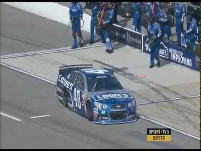 Jimmie Johnson Had A Brain Fart In The Pits