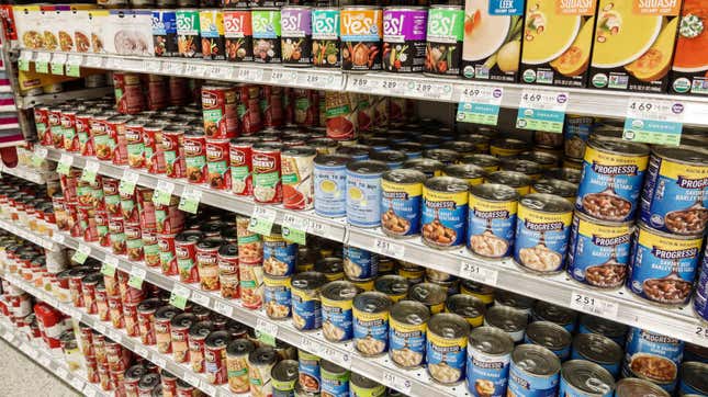 canned food aisle grocery