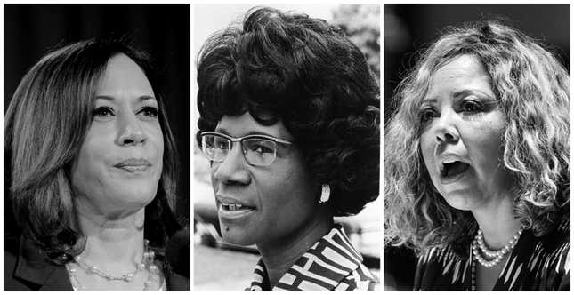 Vice Presidential nominee Sen. Kamala Harris (D-Calif.); U.S. Congresswoman Shirley Chisholm; Rep. Lucy McBath (D. Ga.)