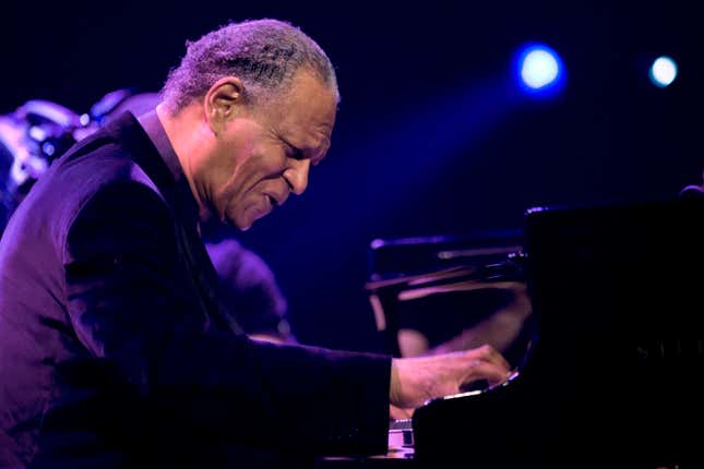 In this file photo legendaryjazz pianist McCoy Tyner performs on the Miles Davis Hall stage  during the 43rd Montreux Jazz Festival in Montreux, Switzerland, July 2009.