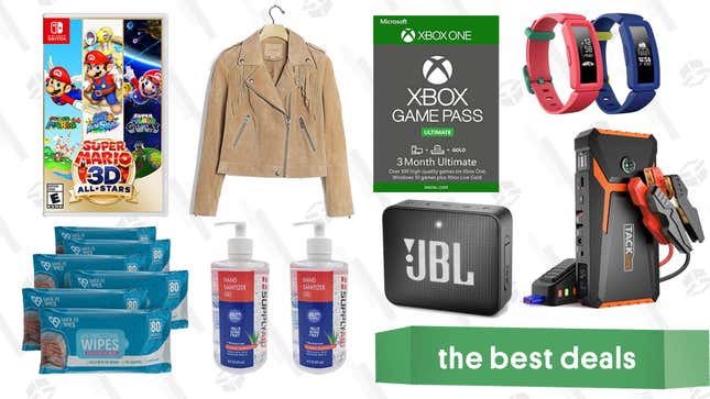 Image for article titled Friday&#39;s Best Deals: JBL Go2 Speaker, Super Mario 3D All-Stars, Xbox Game Pass Ultimate, Fitbit Ace 2, Anthropologie Sitewide Sale, Hand Sanitizer, and More