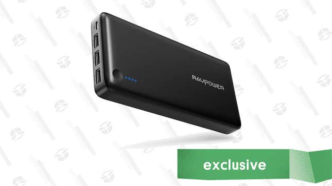 RAVPower 26,800mAh Power Bank | $30 | Amazon | Clip coupon + promo code KINJA412