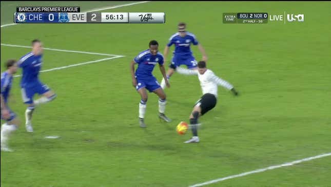 Kevin Mirallas Finishes Off Gorgeous Play To Give Everton 2-0 Road Lead On Chelsea