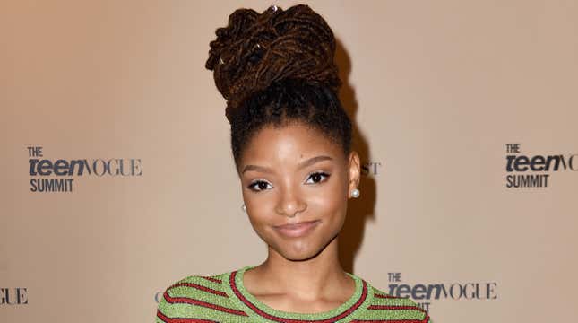 Halle Bailey attends The Teen Vogue Summit LA: Keynote Conversation with A Wrinkle In Time director Ava Duvernay and actresses Rowan Blanchard and Storm Reid on December 2, 2017 in Playa Vista, California. 