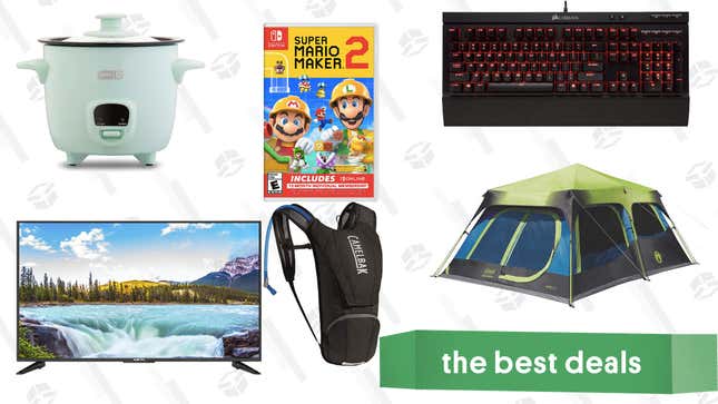 Image for article titled Saturday&#39;s Best Deals: 50&quot; Sceptre TV, Coleman Cabin Tent, Dash Mini Rice Cooker, and More