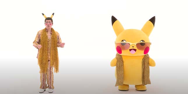 Image for article titled Pikachu Stars In The PPAP Singer&#39;s New Music Video