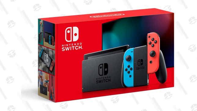 Nintendo Switch with Gray Joy-Con + $30 Amazon Credit | $300 | Amazon | Promo code 397BFFA5
Nintendo Switch with Neon Blue and Neon Red Joy-Con + $30 Amazon Credit | $299 | Amazon | Promo code 397BFFA5