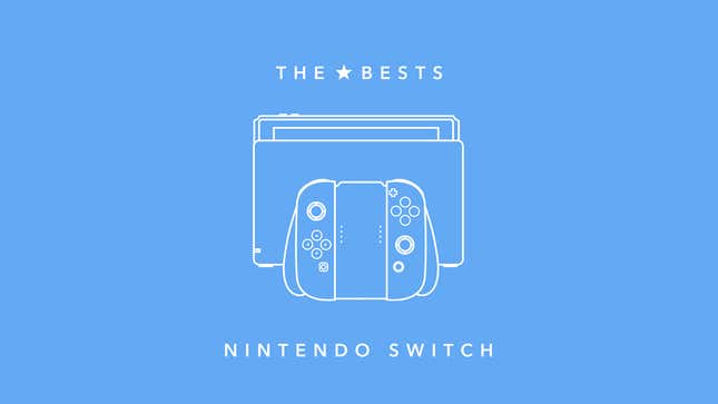 An illustration of the Nintendo Switch is seen with the words The Bests: Nintendo Switch above and below it.