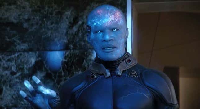 Jamie Foxx as Electro in The Amazing Spider-Man 2. 