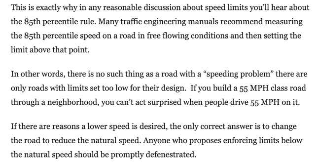 Image for article titled Here&#39;s What You Think The Speed Limit Should Be