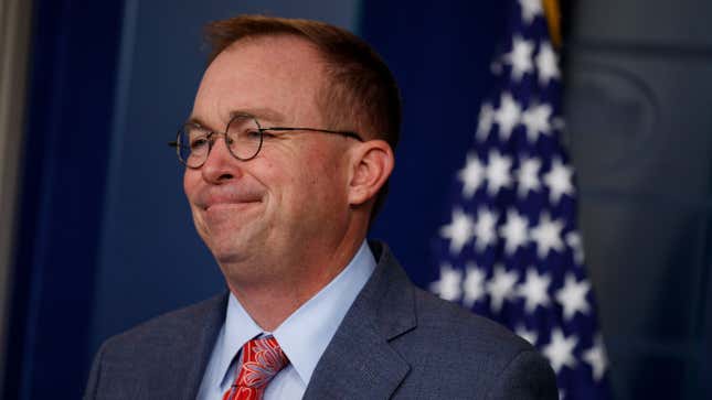 White House chief of staff Mick Mulvaney 