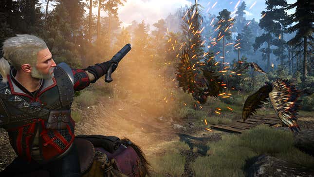 Image for article titled Witcher 3 Mod Gives Geralt Guns