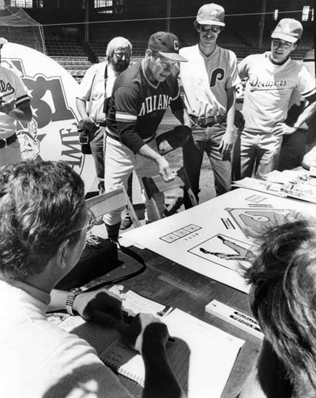 Bob Feller throws out the ceremonial first dice.