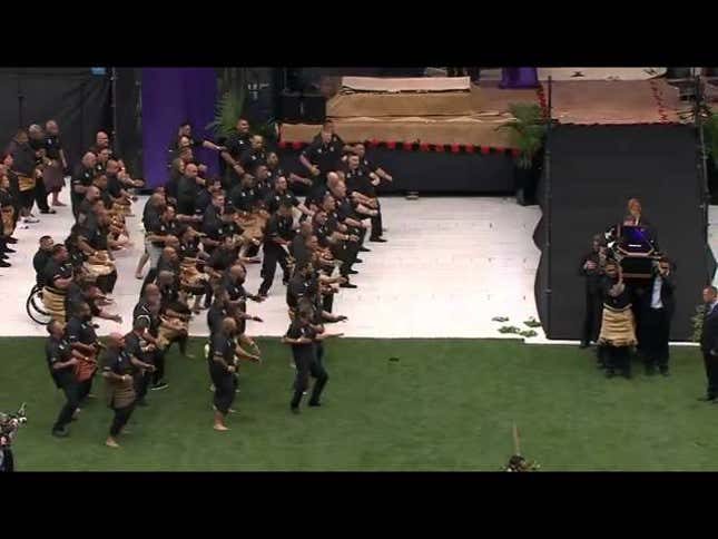 Former Teammates Perform Haka At Rugby Legend Jonah Lomu's Funeral