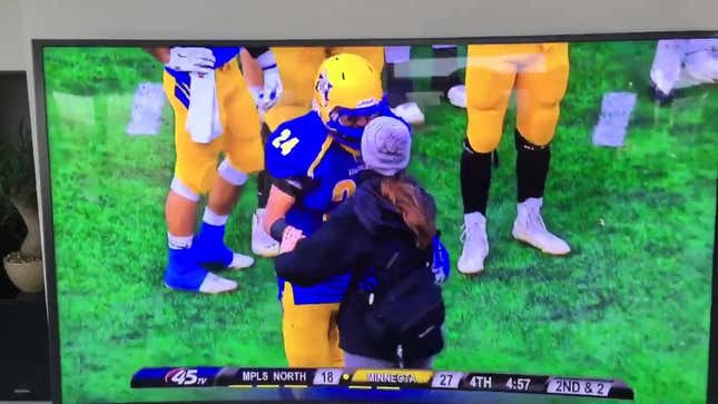 High School Football Player Ends Play With Nasty Eye Gouge