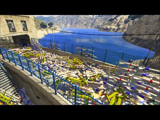 <i>GTA V</i> Players Have Spent 2016 Trying To Destroy A Possibly Indestructible Dam<em></em><em></em>