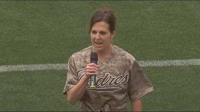 Padres Invite Navy Spouse To Sing, Err, Lip Sync "God Bless America"