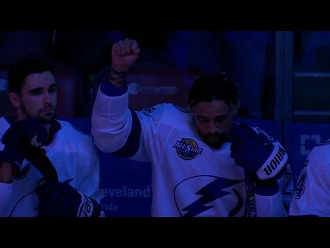 Black NHL Player Receives Death Threats After Raising Fist During National Anthem
