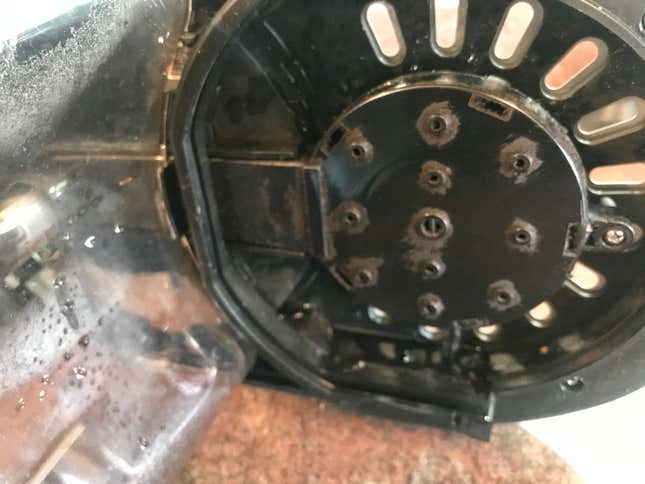 Yep, the filter head needs cleaning.