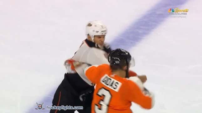 Kevin Bieksa Lands Leaping One-Punch Knockdown
