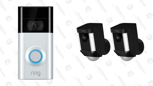 Ring Video Doorbell w/ $10 Echo Show  | $139 | Amazon
Ring Video Doorbell Pro w/ Free Echo Show 5 | $179 | Amazon
Ring Spotlight Cam Pair w/ Free Echo Dot | $279 | Amazon
Ring Floodlight Camera w/ Free Echo Dot  | $199 | Amazon