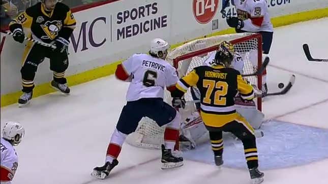 Phil Kessel Flips Puck Over The Back Of The Net To Assist Extremely Cool Goal