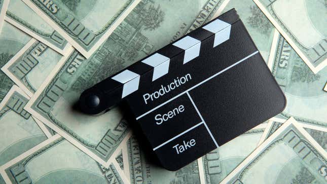 image of clapper board money