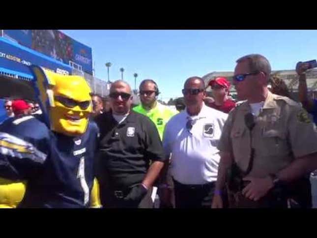 Chargers Superfan Boltman On Security Asking Him To Remove Mask: "They Treated Me Like A Criminal," Makes Rodney King Comp