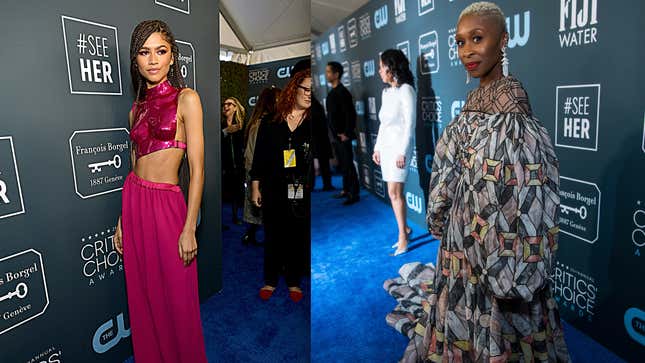 Image for article titled Boob Molds, Mosaic Prints, and Boring Basics at the 2020 Critics' Choice Awards