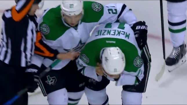 Stars Player Hospitalized After High Stick To The Face