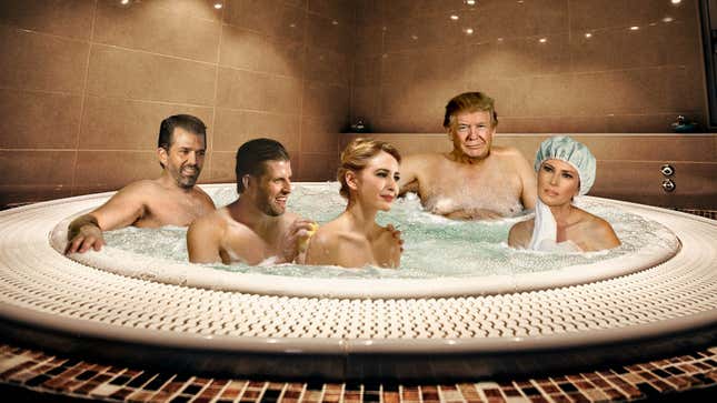 Image for article titled Trump Family To Halt Big Bath They All Take Together Every Night During President’s Quarantine