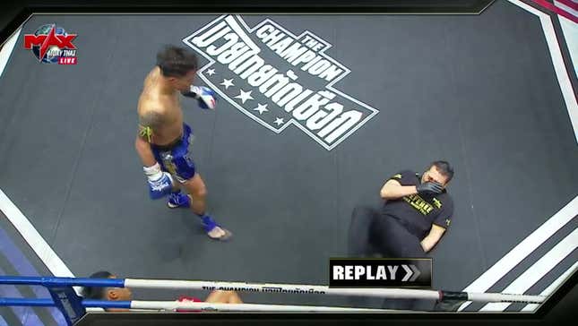 Muay Thai Fighter Knocks Out Opponent, Referee At The Same Damn Time