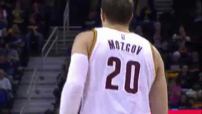 Timofey Mozgov Hit First Cleveland Three-Pointer
