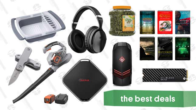 Image for article titled Tuesday&#39;s Best Deals: Status Audio Headphones, Echo Dots, Anker Leaf Blower, and More