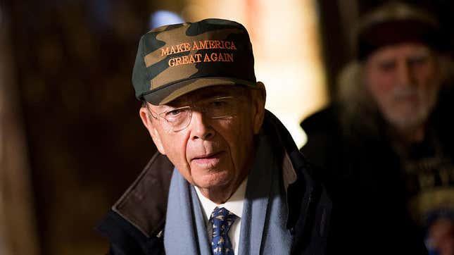 Wilbur Ross outside Trump Tower in New York, November 2016