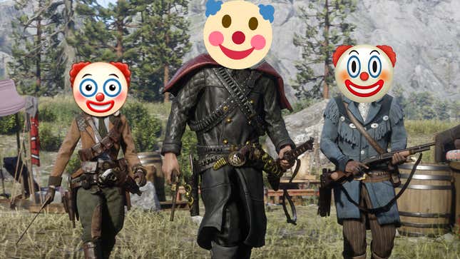 Image for article titled Red Dead Online Players Dress As Clowns To Protest 7 Months Without An Update