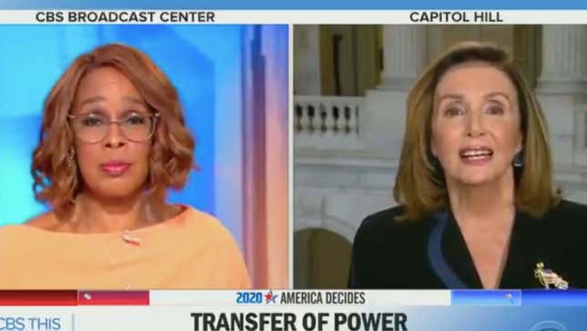 Image for article titled Nancy Pelosi Says Republicans Are Trump&#39;s Henchmen and Gayle King Suggests the Characterization Is &#39;Egregious&#39;—Is It Really Though?