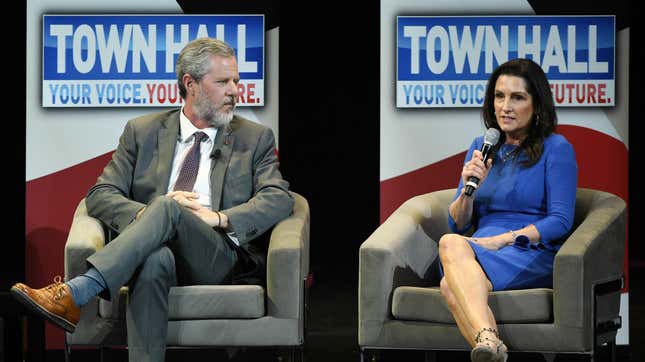 Image for article titled Updated: Jerry Falwell Jr. Was Allegedly Involved in an Unholy Cucking Trinity With His Business Partner and His Wife