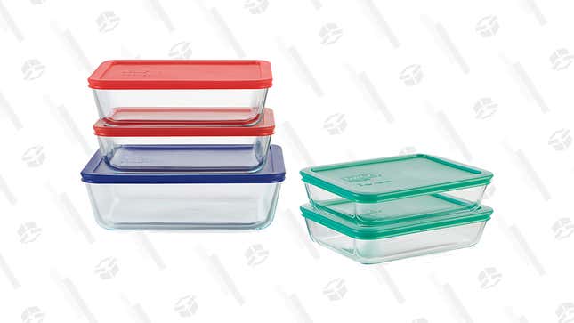 Pyrex Glass Food Storage, 10-Piece | $18 | Amazon
